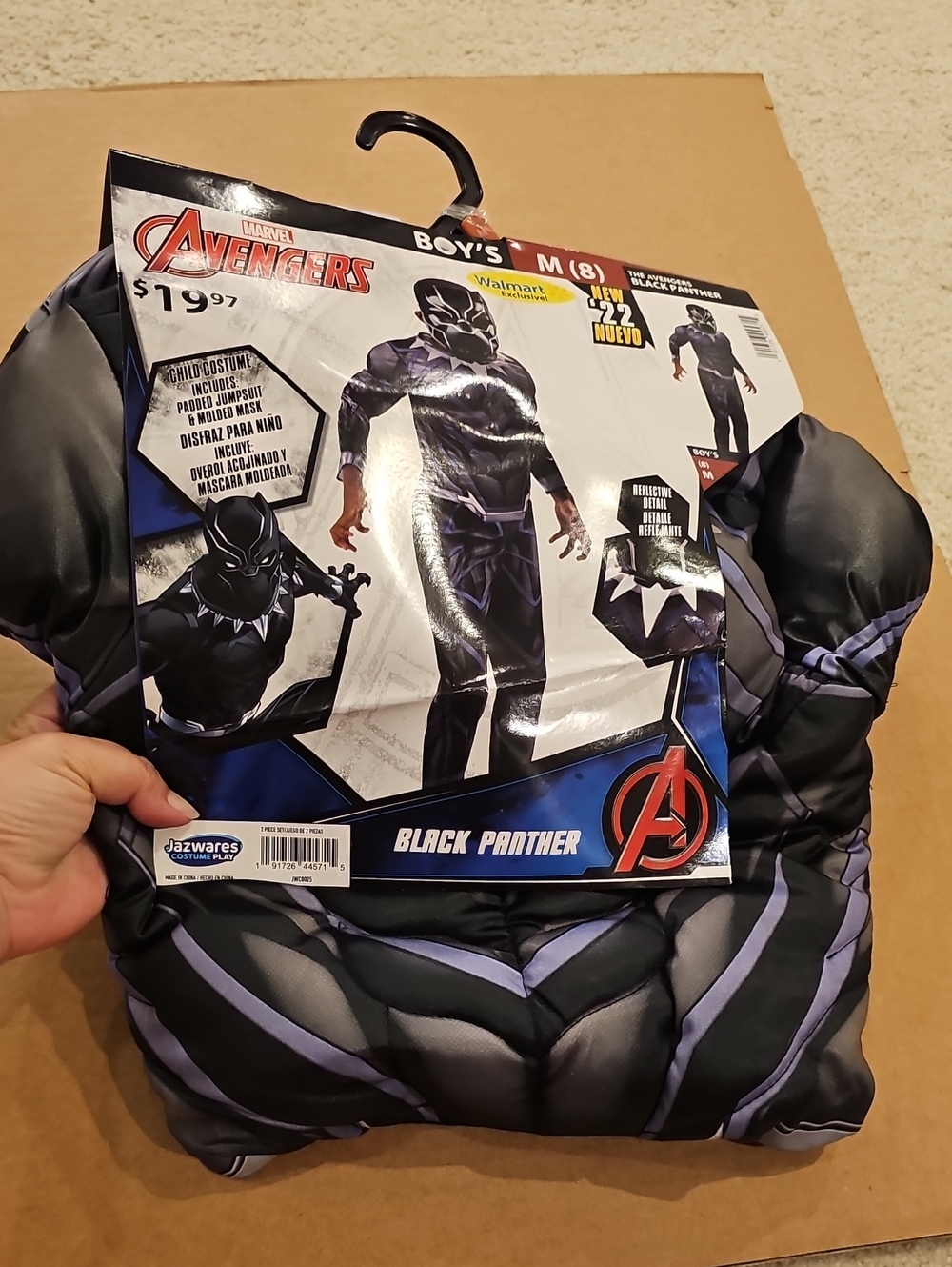Marvel Avengers Black Panther Boys Black Costume - Medium